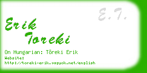 erik toreki business card